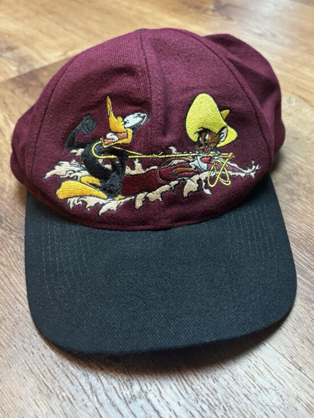 Daffy Duck & Speedy Gonzales Looney Tunes Snapback Hat Rare VTG NOS 90s